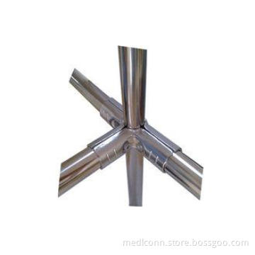 90 Degree 3 Way Flexible Metal Chrome Pipe Connectors / Joi